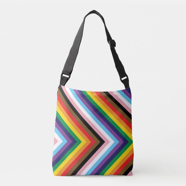 Bolsa Ajustável Orgulho Progressivo Arco-Íris LGBTQ+ (Frente)