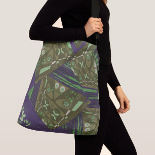 Bolsa Ajustável Origami Chintz (L) Púrpura Verde Dusty