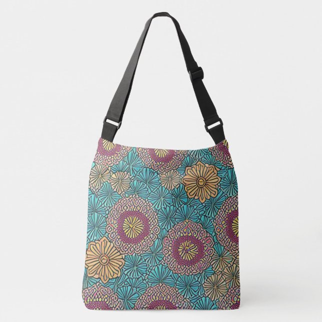 Bolsa Ajustável Ornamental Floral Rosa (Frente)