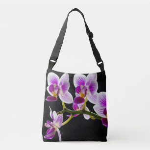 Bolsa Ajustável Orquídea branca e roxa