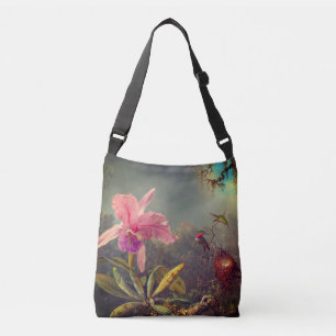Bolsa Ajustável Orquídea de Cattleya e três beija-flores