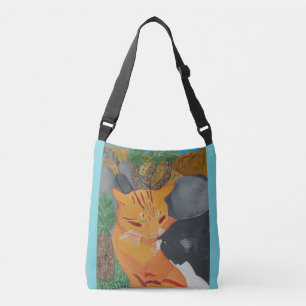 Bolsa Ajustável Os dois gatos que beijam no saco da árvore de