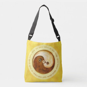 Bolsa Ajustável Ouro de saco de ombros YinYang faz harmonia