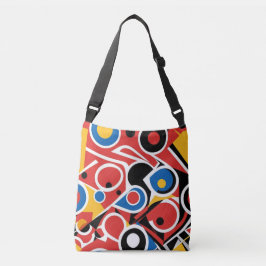 Bolsa Ajustável Padrão Abstrato Inspirado no Bauhaus