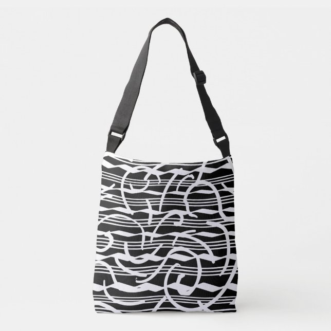 Bolsa Ajustável padrão abstrato moderno de na moda elegante (Frente)