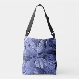 Bolsa Ajustável Padrão Acanthus Pré-Raphaelite Em Azul