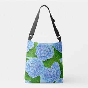 Bolsa Ajustável Padrão aquoso de hydrangea azul