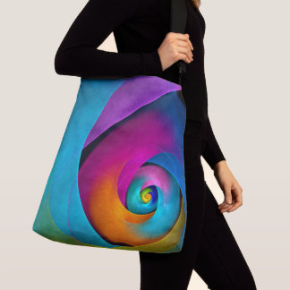 Bolsa Ajustável Padrão Azul Cor-de-rosa Abstrato Floral Moderno #1
