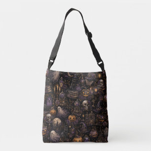 Bolsa Ajustável Padrão contínuo assustador de Halloween gótico vin