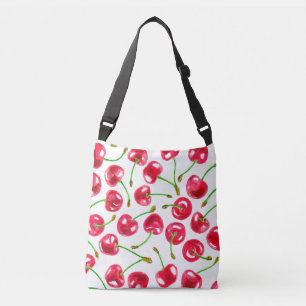 Bolsa Ajustável Padrão das cerejas de aquarela