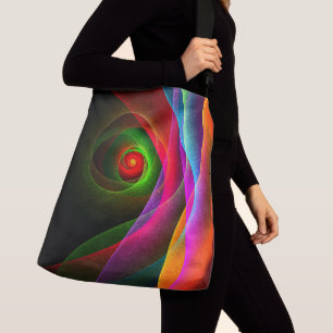 Bolsa Ajustável Padrão de Abstrato de Arte Vermelho Verde Laranja