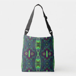 Bolsa Ajustável Padrão de Abstrato de Retro, Vermelho e Azul