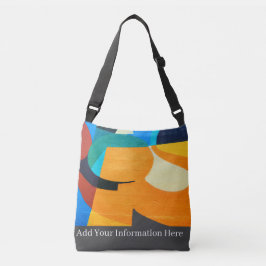 Bolsa Ajustável Padrão de Abstrato Geométrico Colorido Personaliza