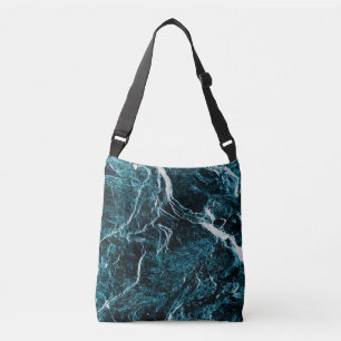 Bolsa Ajustável Padrão de Abstrato preto verde azul-lacrimogêneo