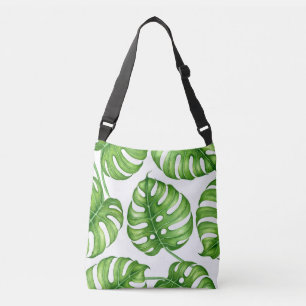 Bolsa Ajustável Padrão de aquarela de Monstera