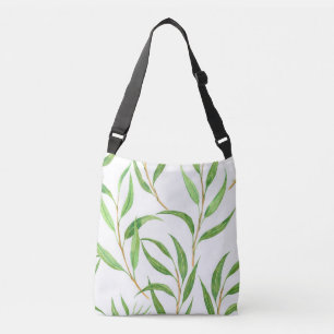 Bolsa Ajustável Padrão de aquarela Eucalyptus em branco