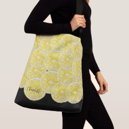 Bolsa Ajustável Padrão de Aquarela Moderno com fatias de limão