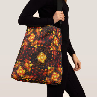 Bolsa Ajustável Padrão de Arte Abstrata Boho Moderno Elegante Dour