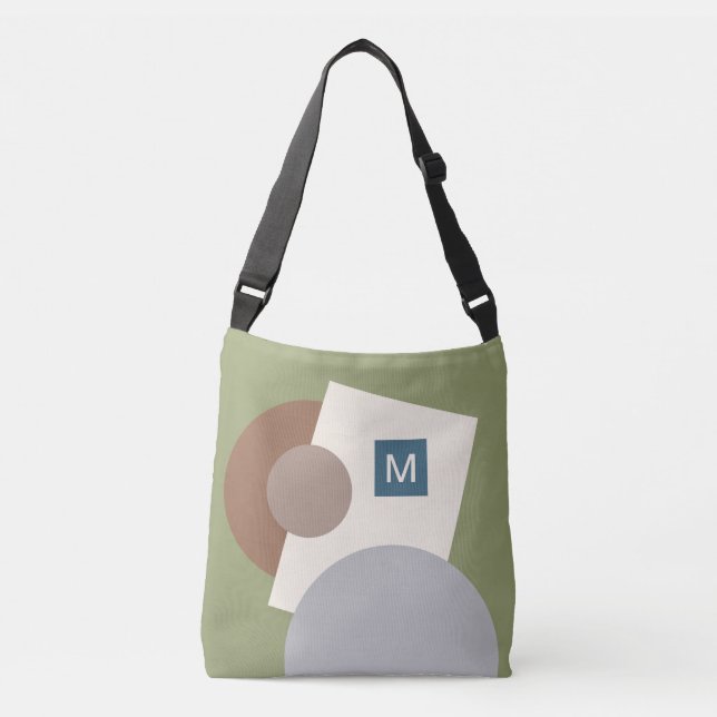 Bolsa Ajustável Padrão de Arte dos Círculos Geométricos de Abstrat (Frente)
