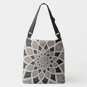 Bolsa Ajustável Padrão de Arte Mosaico Fractal Geométrico Espiral 