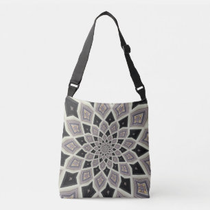 Bolsa Ajustável Padrão de Arte Mosaico Fractal Geométrico Espiral 