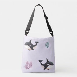 Bolsa Ajustável Padrão de Baleia Orca Fofa para Berçário de Vida M