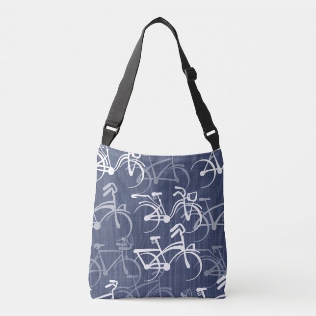 Bolsa Ajustável Padrão de bicicleta | Azul médio (Frente)