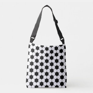 Bolsa Ajustável Padrão de bola de futebol preto-e-branco