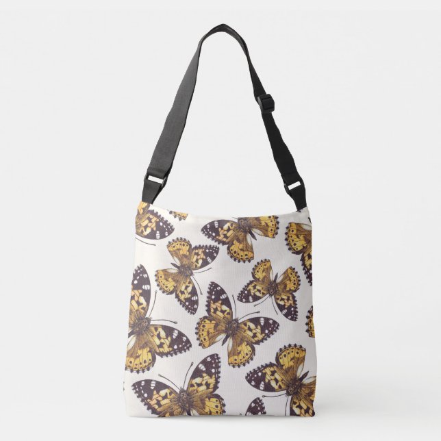 Bolsa Ajustável Padrão de borboleta-dama pintada (Frente)