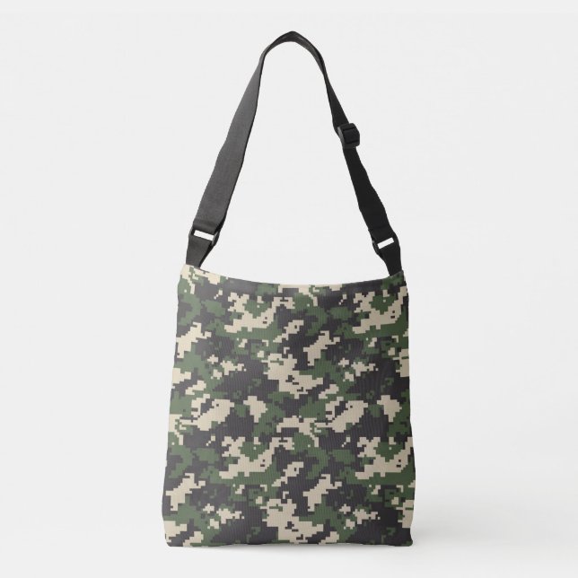 Bolsa Ajustável Padrão de Camuflagem Digital Verde (Frente)