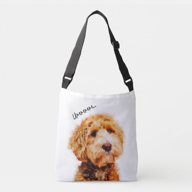 Bolsa Ajustável Padrão de Cão de Poodle Cute Impresso (Frente)