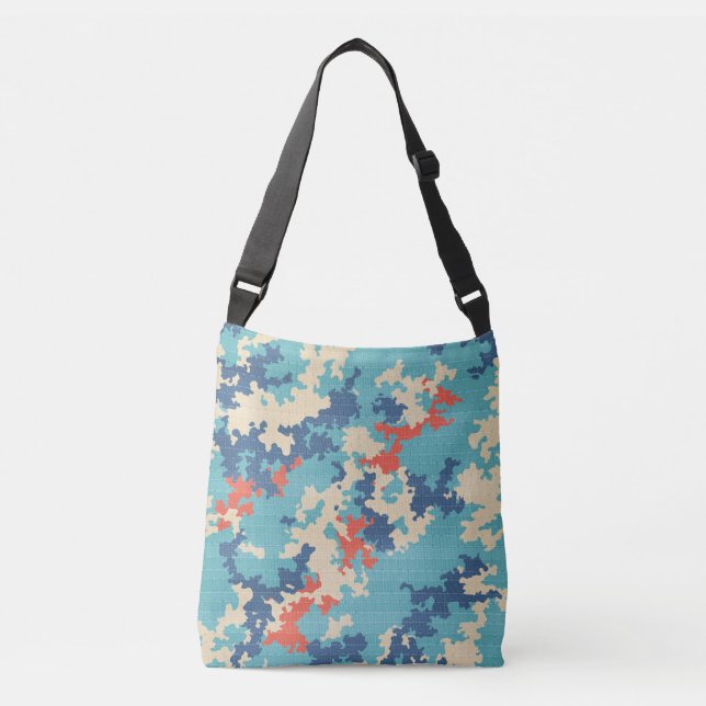 Bolsa Ajustável Padrão de Carga Única Azul de Camo Summer (Frente)
