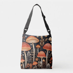 Bolsa Ajustável Padrão de cogumelo do Boho Woodland