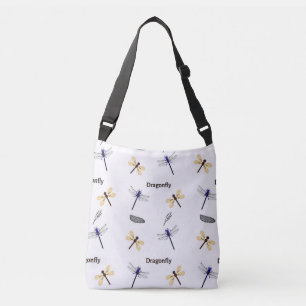 Bolsa Ajustável Padrão de Dragonfly em branco