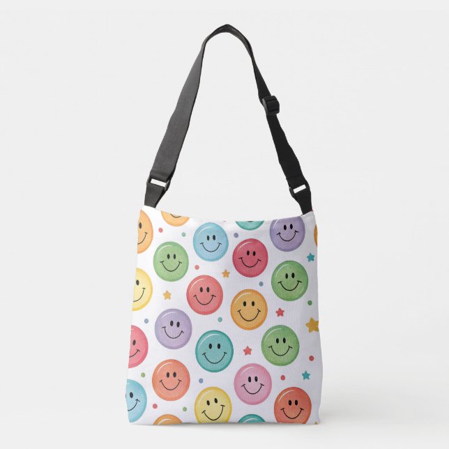 Bolsa Ajustável Padrão de Emoji Sorridente (Frente)