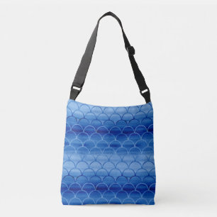 Bolsa Ajustável Padrão de Escala de Cores de Água Azul Totalmente 