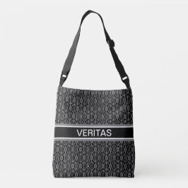 Bolsa Ajustável Padrão de Estrela Elegante e Cinto em Preto e Bran