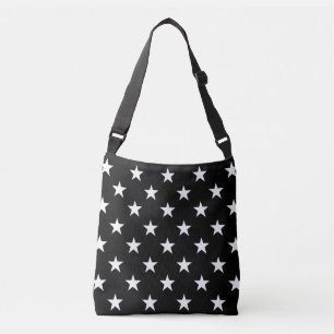 Bolsa Ajustável Padrão de Estrela Preto e Branco