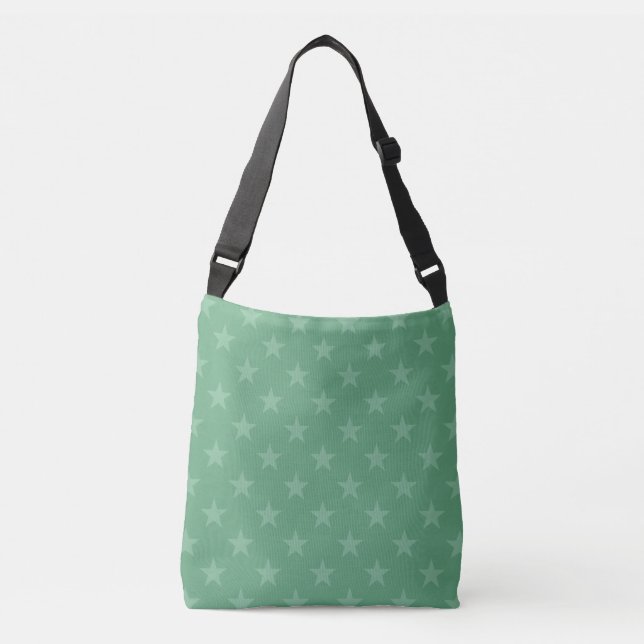 Bolsa Ajustável Padrão de estrelas verdes (Frente)