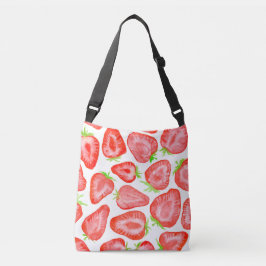 Bolsa Ajustável Padrão de fatias de morango de aquarela