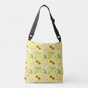Bolsa Ajustável Padrão de férias na praia com óculos de sol e chap