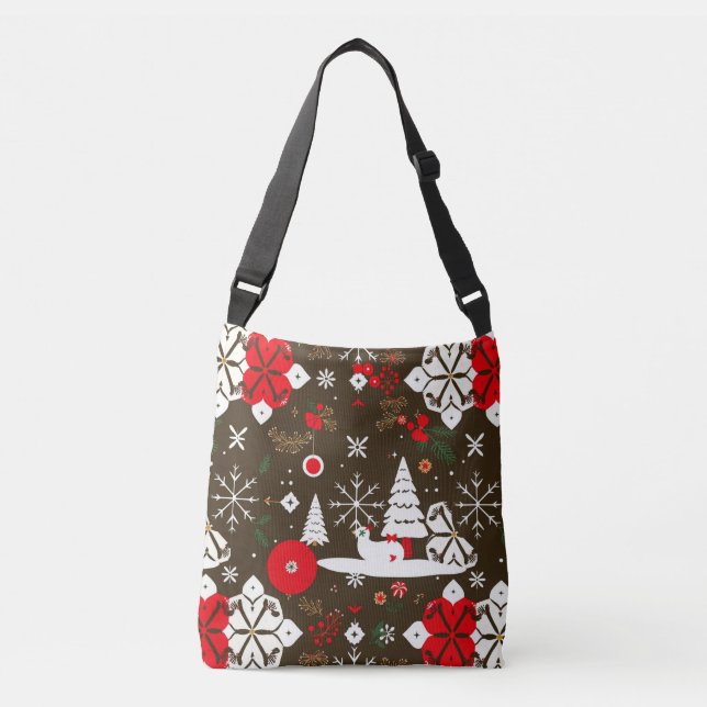 Bolsa Ajustável Padrão de Festas de Neve (Frente)