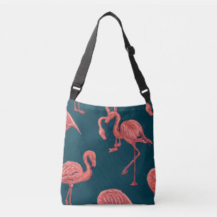 Bolsa Ajustável Padrão de flamingo coral vivo