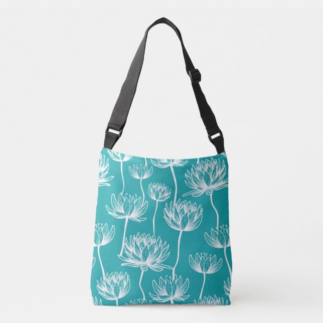 Bolsa Ajustável Padrão de Flor de Lotus (Frente)