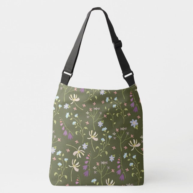 Bolsa Ajustável Padrão de Flor primavera Floral (Frente)