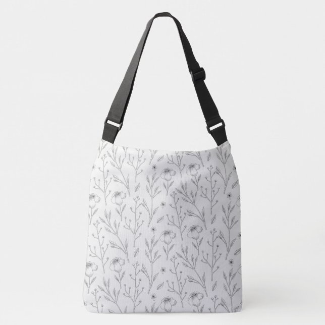 Bolsa Ajustável Padrão de Flor primavera Floral (Frente)