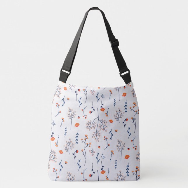 Bolsa Ajustável Padrão de Flor primavera Floral (Frente)