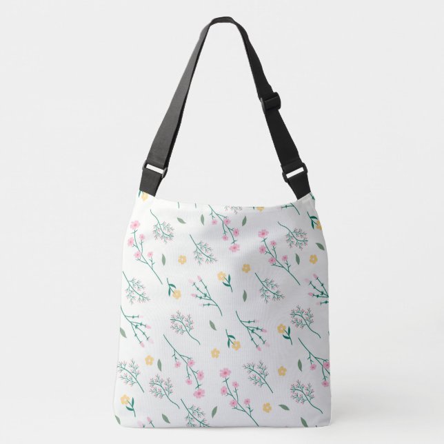 Bolsa Ajustável Padrão de Flor primavera Floral (Frente)