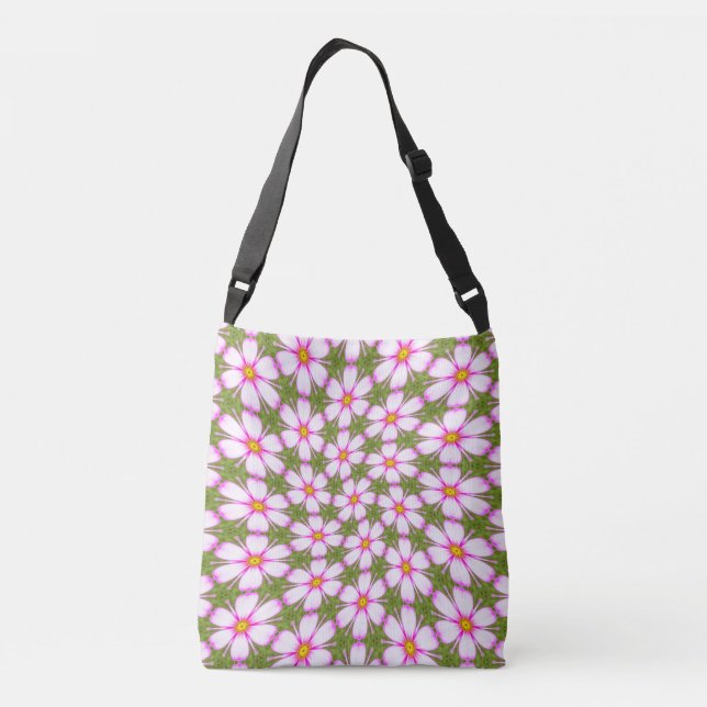 Bolsa Ajustável Padrão de Flores do Cosmos (Verso)