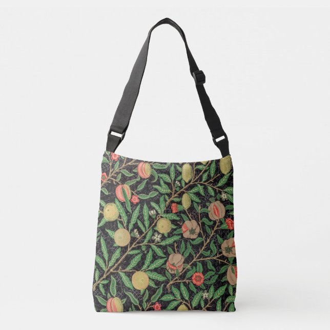 Bolsa Ajustável Padrão de Fruta de William Morris (1862) (Frente)